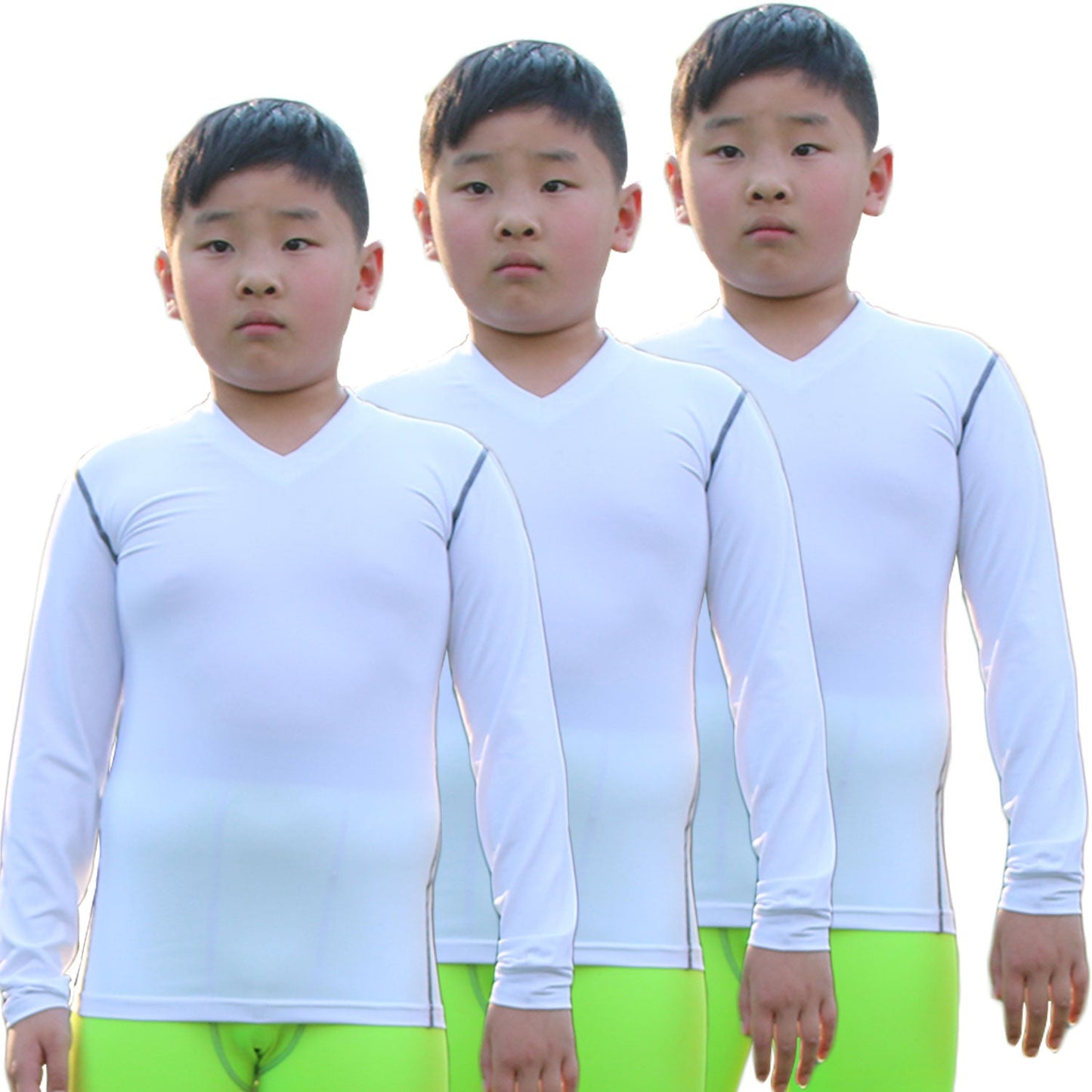 Boy's Long Sleeve Shirt Quick Dry Baselayer Compression Trianing Tops LANBAOSI