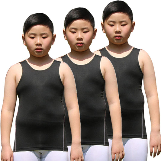 Boys 3 Pack Baselayer Workout Tank Top Dry Fit Sleeveless Shirt for Unisex LANBAOSI