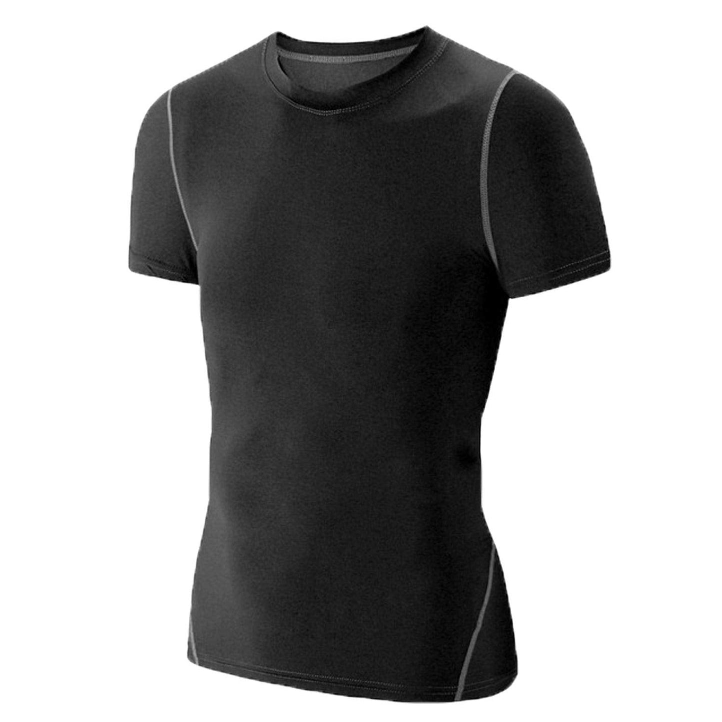 Boys Compression Baselayer Top Unisex Short Sleeve Under Shirt LANBAOSI