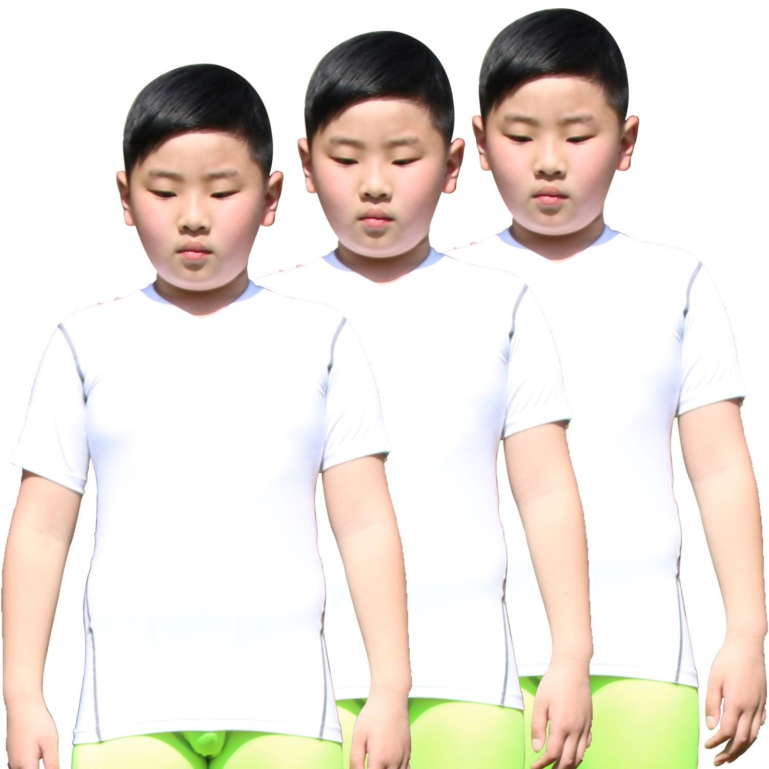 Boys Girls Compression Soccer Practice T-Shirt Sport Athletic T Shirts LANBAOSI