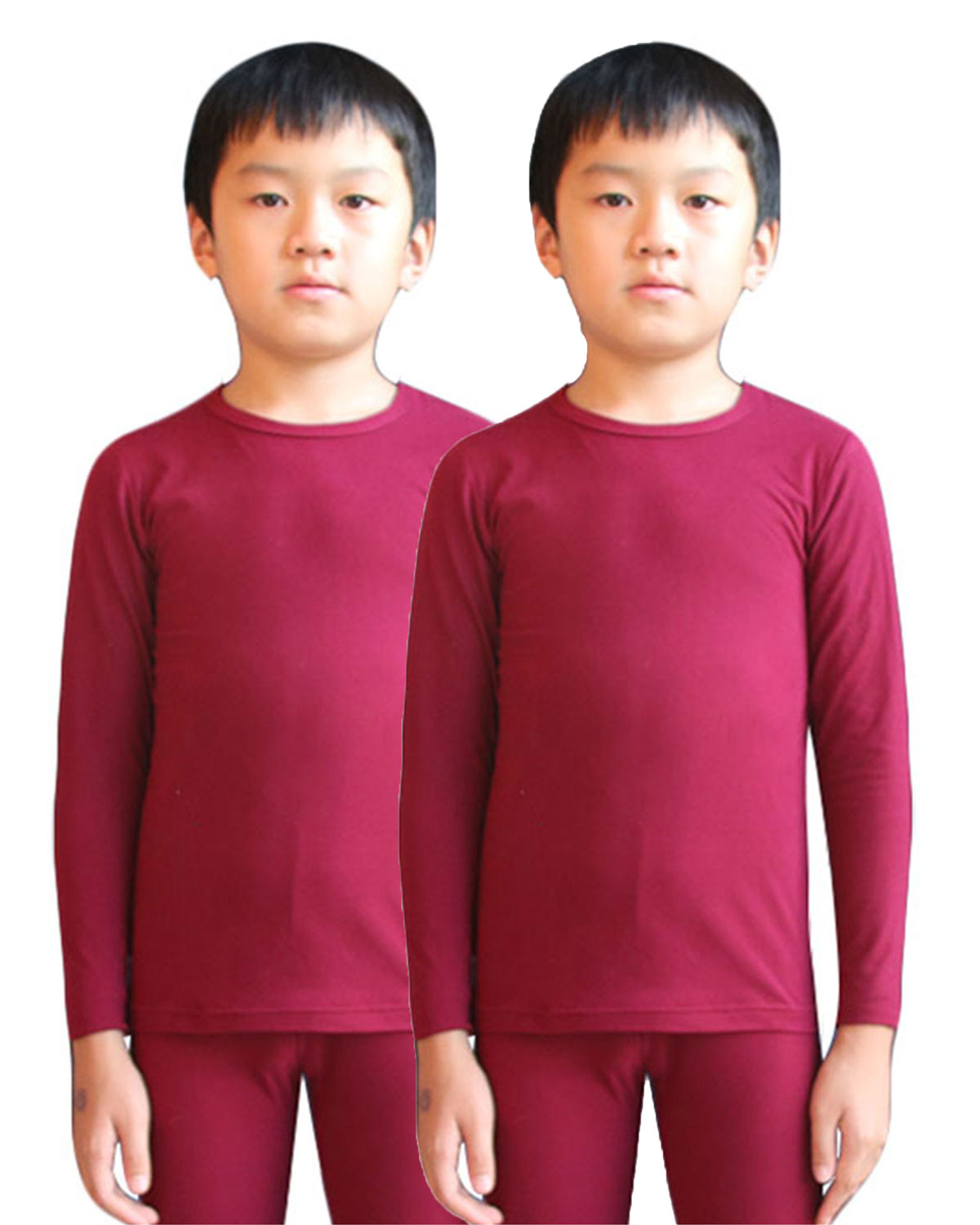 Boys Thermal Underwear Long John Top Ultra Soft Stretch Hockey Shirt LANBAOSI