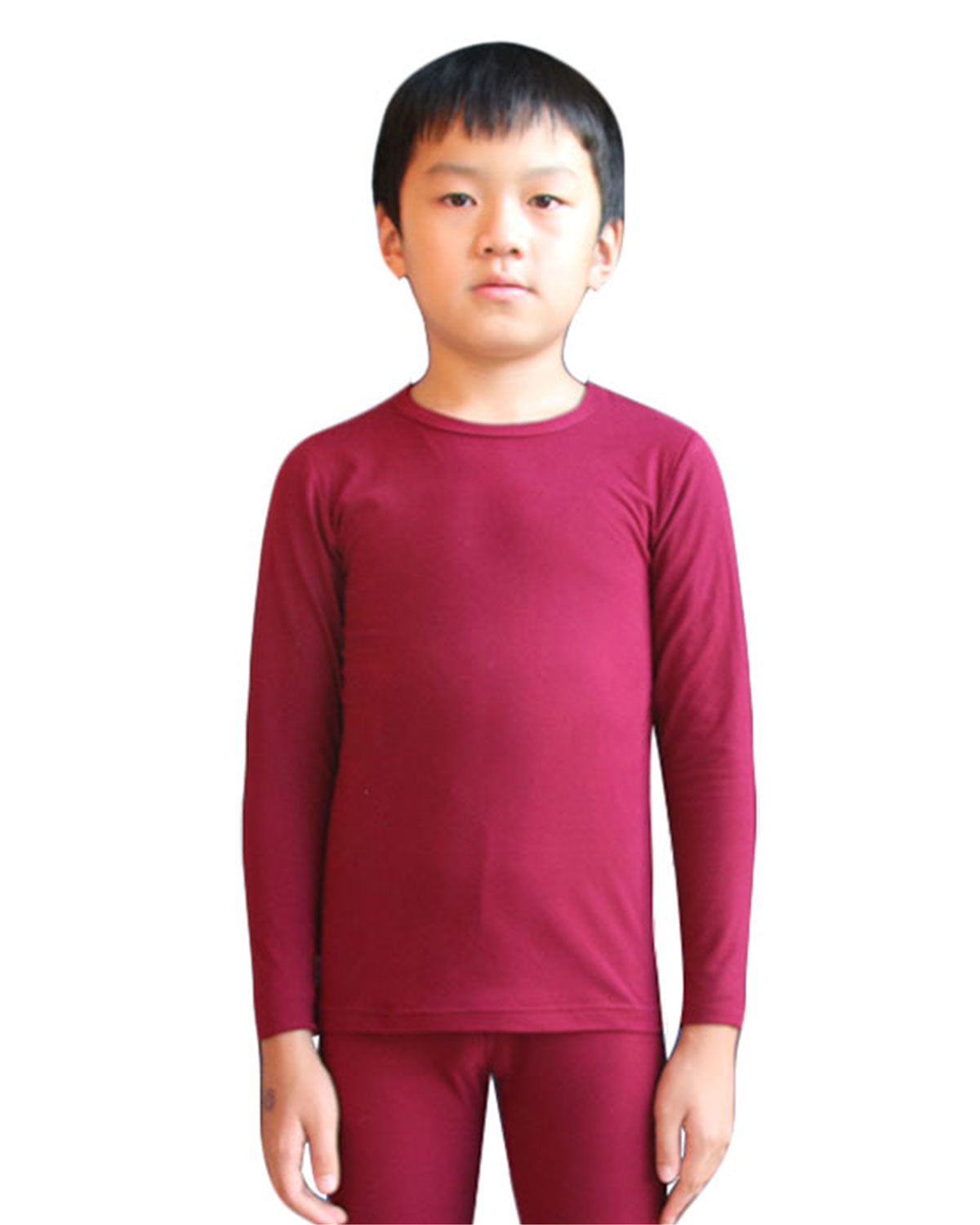 Boys Thermal Underwear Long John Top Ultra Soft Stretch Hockey Shirt LANBAOSI