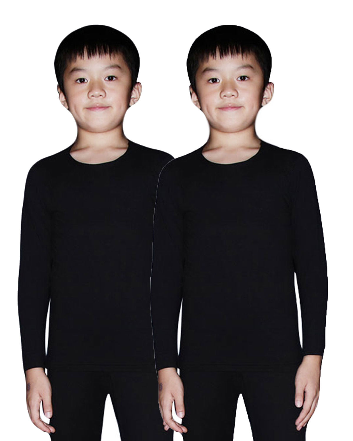 Boys Thermal Underwear Long John Top Ultra Soft Stretch Hockey Shirt LANBAOSI