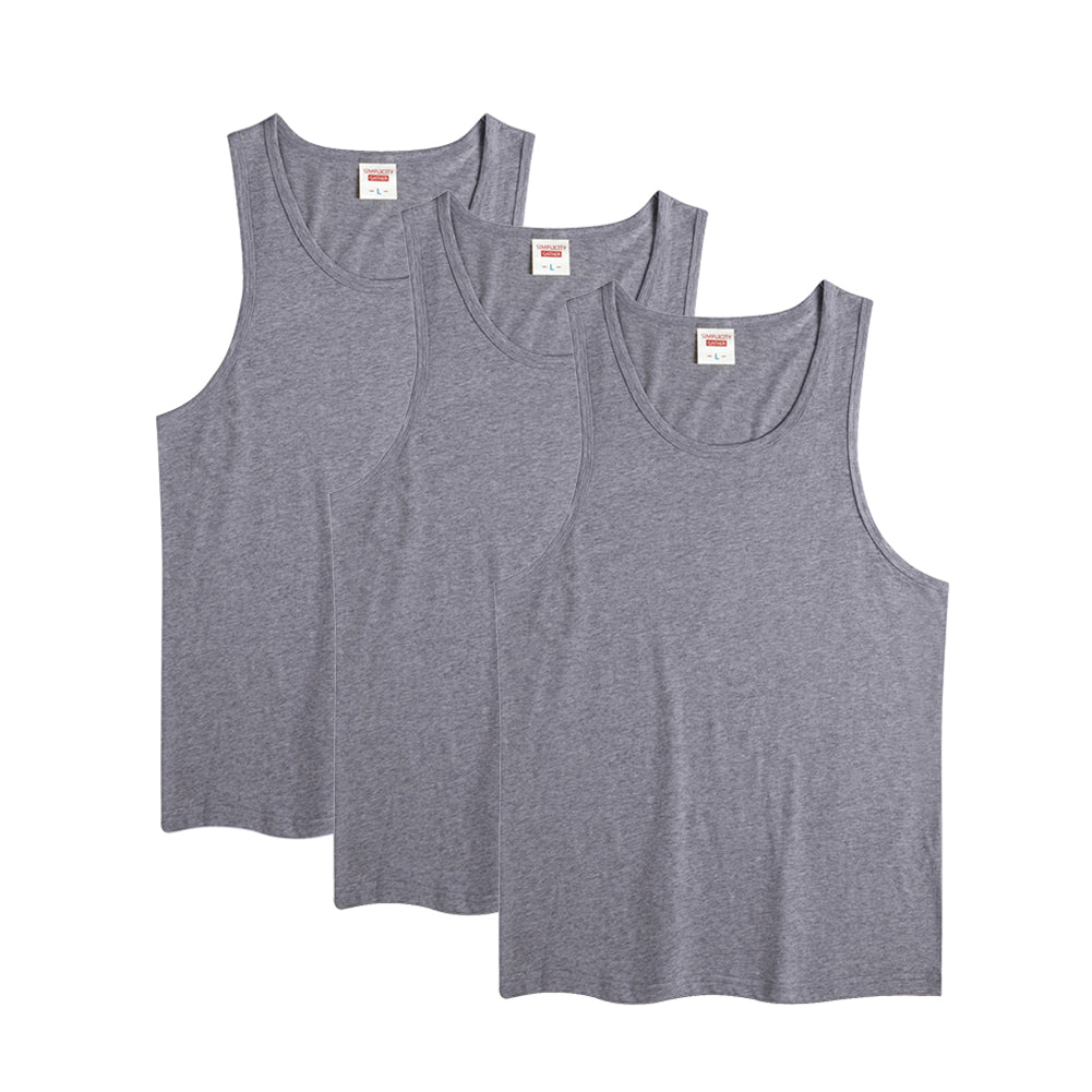 Boys Toddler Kids Sleeveless T-shirts Undershirts 3-pack Cotton Tank Base Layer Tops LANBAOSI