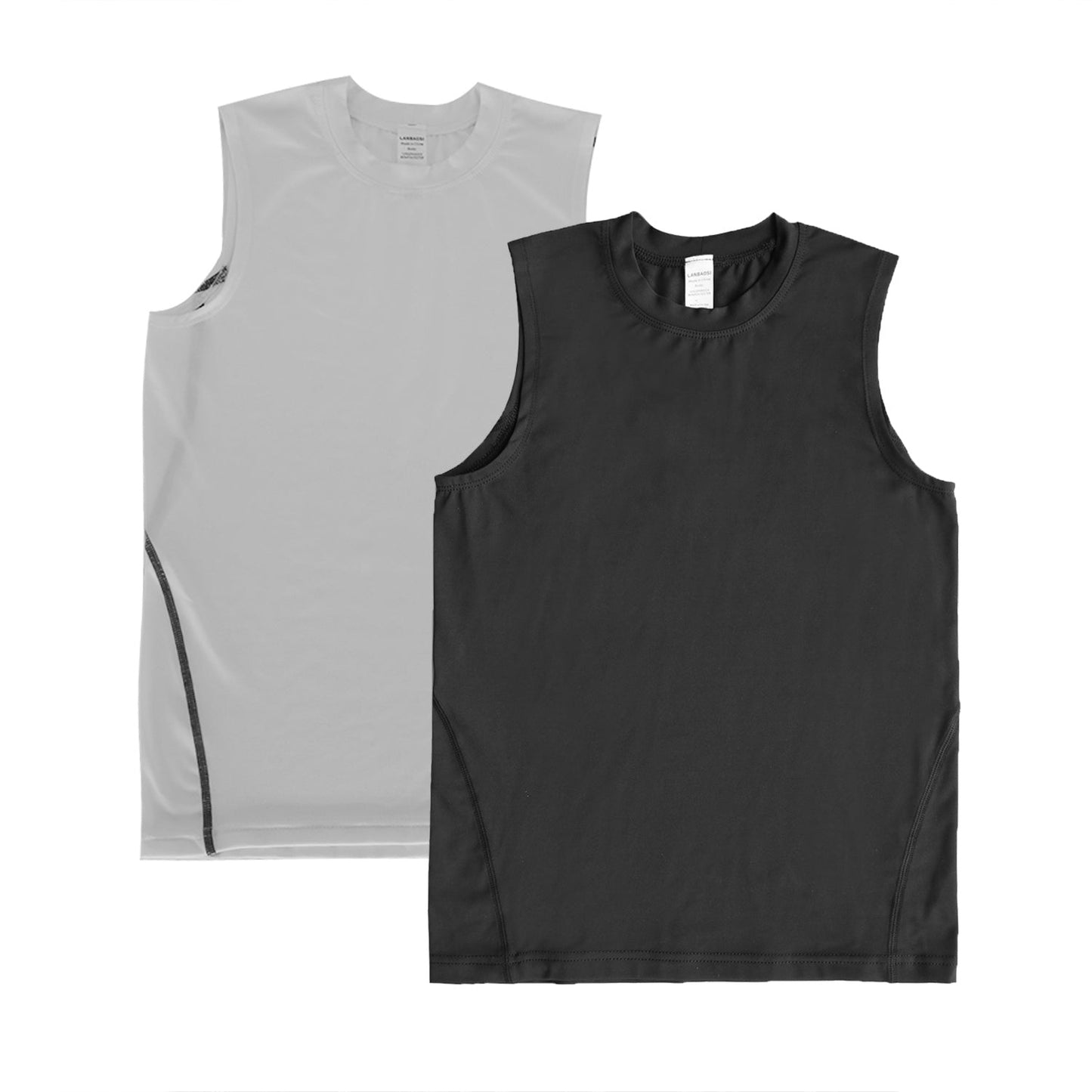 Boys Vest Tops Athletic Sleeveless Moisture Wicking Tanks 2 Pack LANBAOSI