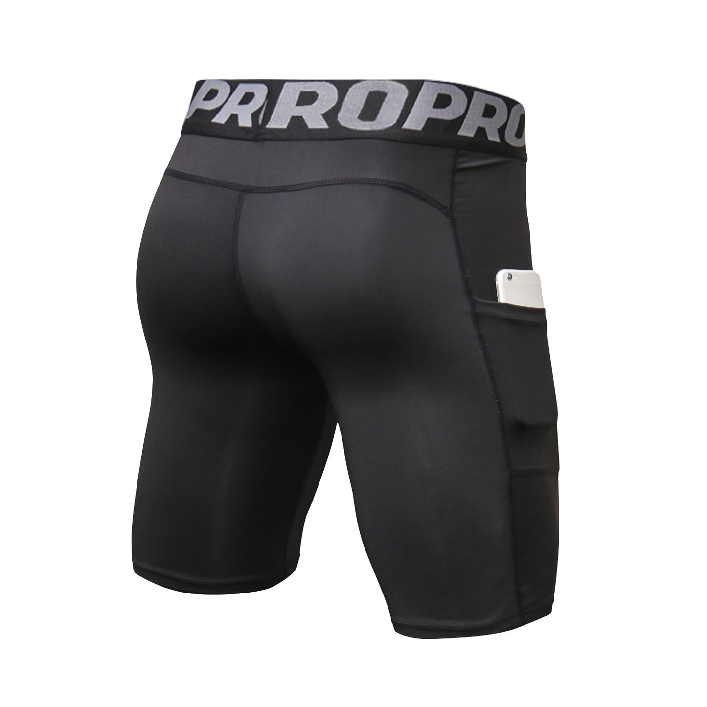 Compression Shorts Men with Pocket Underwear for Men Spandex Running Shorts Workout Cool Dry Workout Underwear LANBAOSI