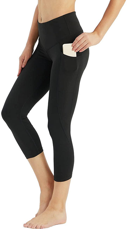 Leggings for Women with Pockets High Waist Capri Workout Running Yoga Pants  - China Crop Pants and Clam-Diggers price