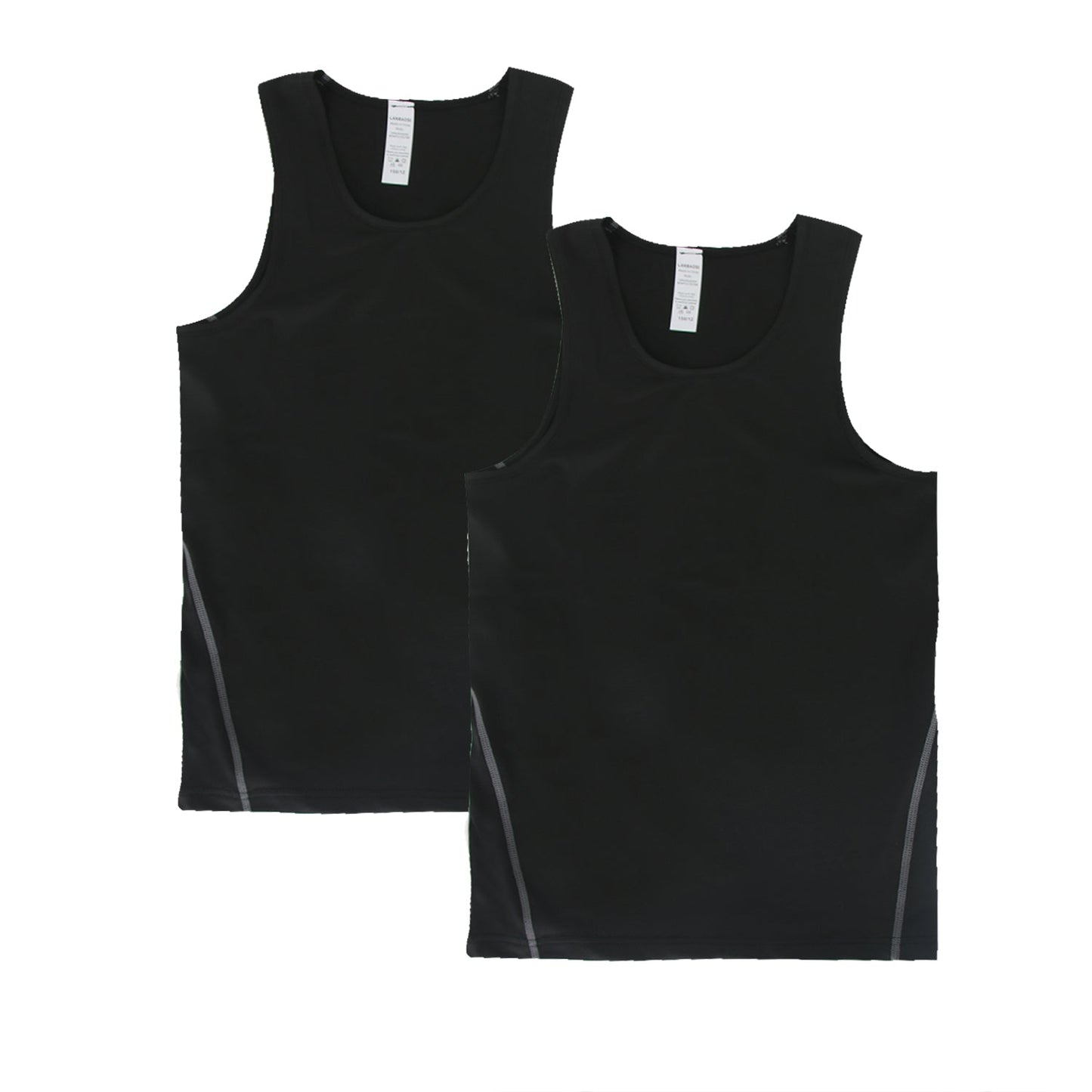 Kids Athletic Sleeveless Tank Top Boys Vest 2 Pack LANBAOSI