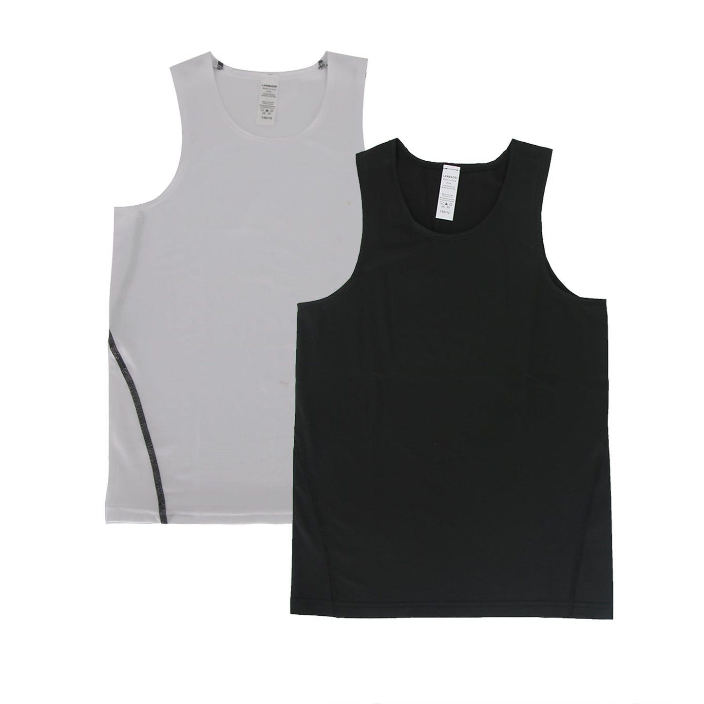 Kids Athletic Sleeveless Tank Top Boys Vest 2 Pack LANBAOSI