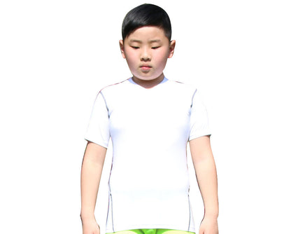 Kids Compression Shirt Underwear Boys Youth Under Base Layer Short Sleeve Top for Unisex LANBAOSI