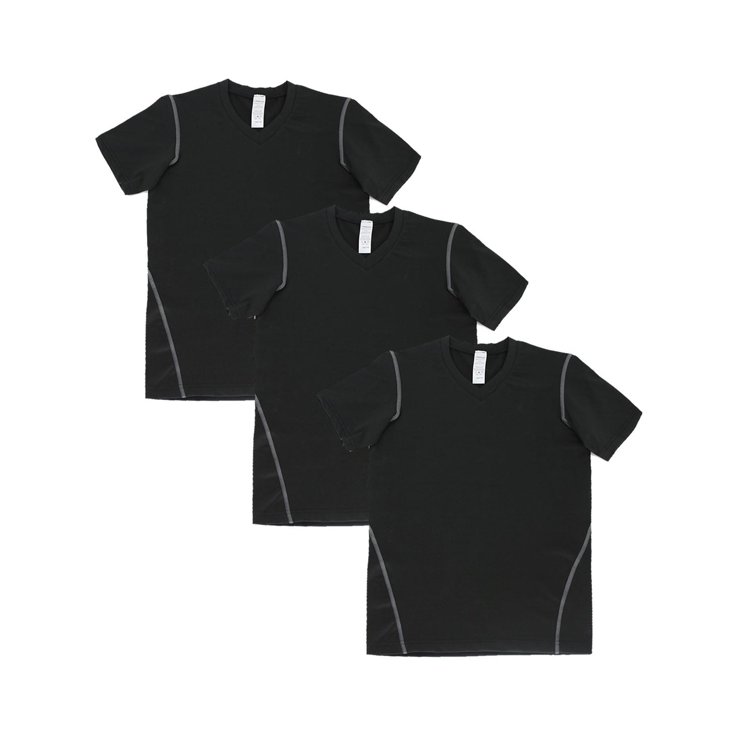 Kids Short Sleeve Base Layer Tops Compression Workout T-Shirts 3 Pack LANBAOSI