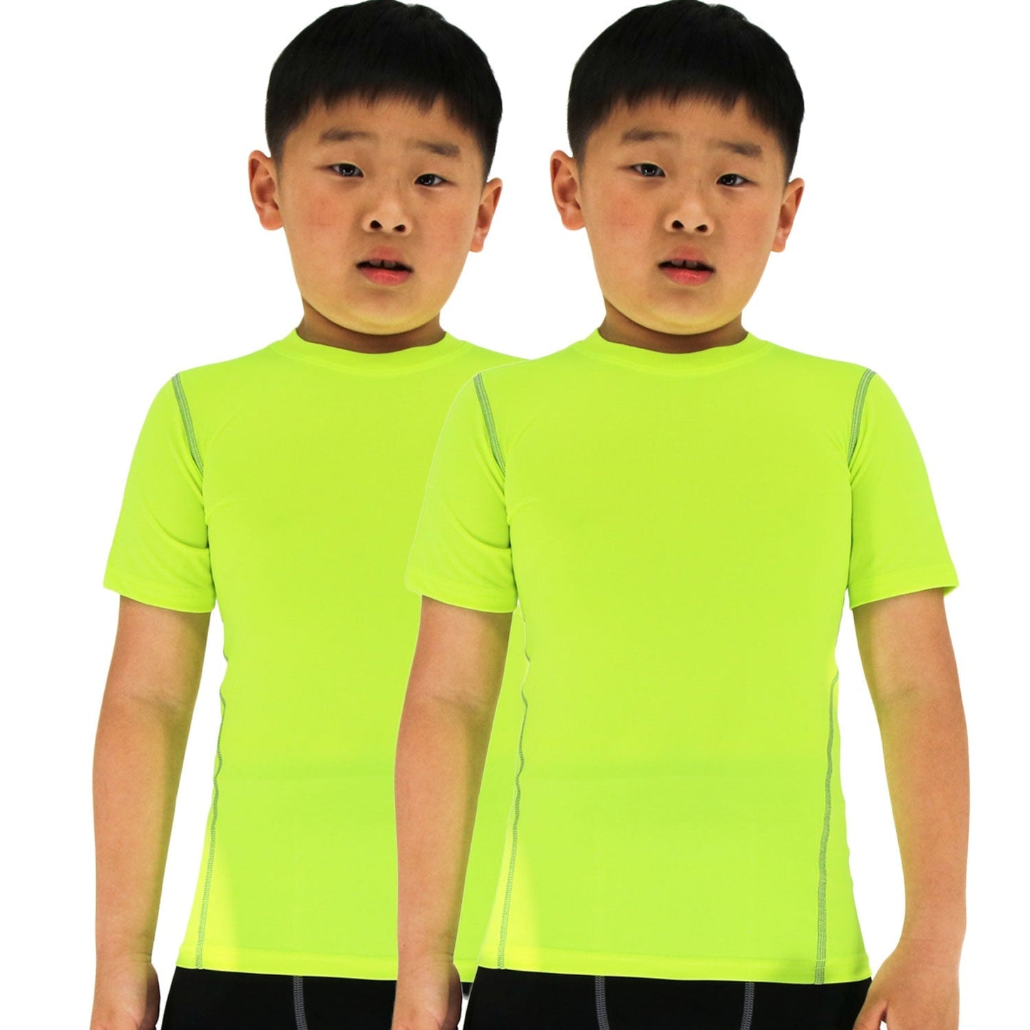 LANBAOSI Boy's Compression Shirts Child's Short Sleeve Base Layer Tops LANBAOSI