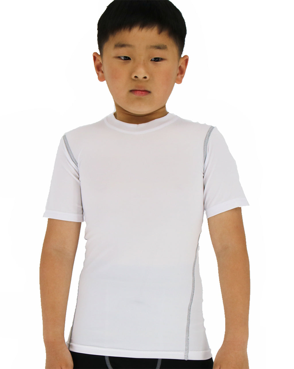 LANBAOSI Boy's Compression Shirts Child's Short Sleeve Base Layer Tops