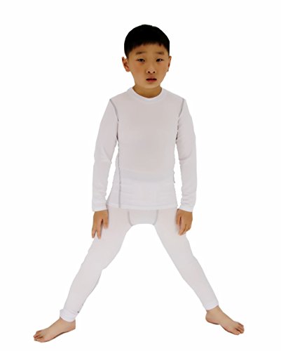 LANBAOSI Boys Compression Pants Base Layers Soccer Hockey Tights Unisex  Athletic Leggings for Kids Size 14 
