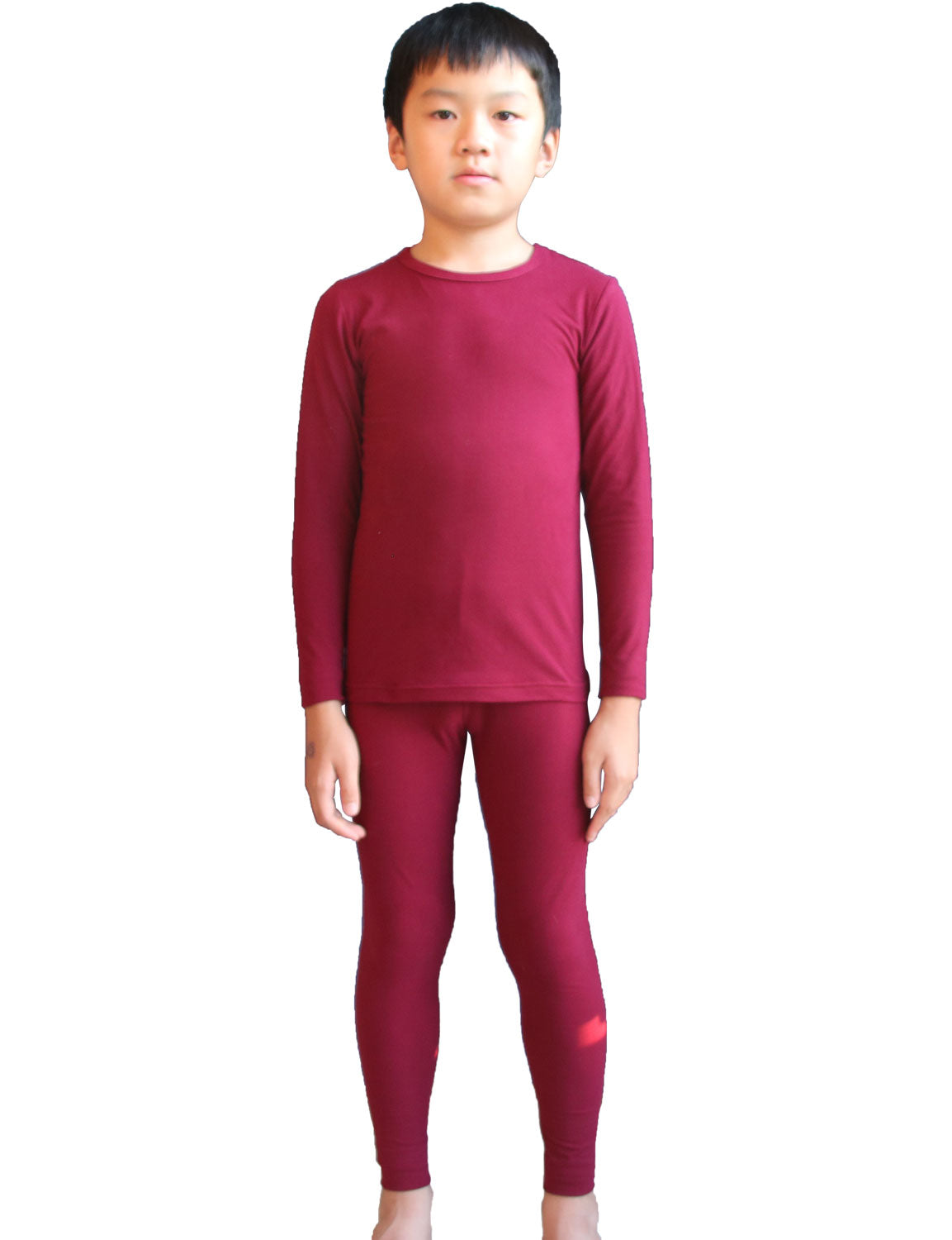 LUXUR Kids Thermal Underwear Set Fleece Lined Long Johns Elastic