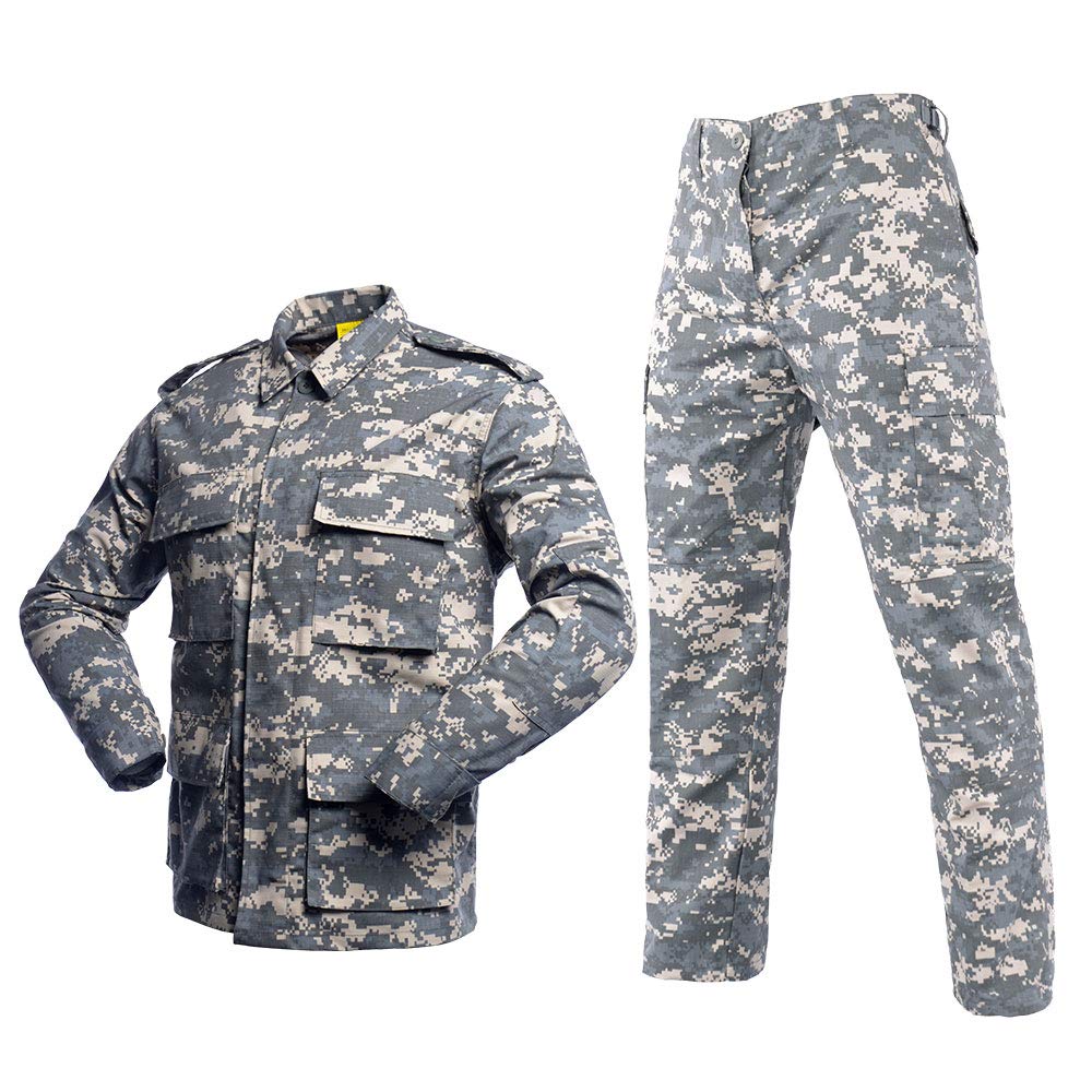 LANBAOSI Men Army Uniforms Military BDU Uniforms Set Tactical Clothing LANBAOSI