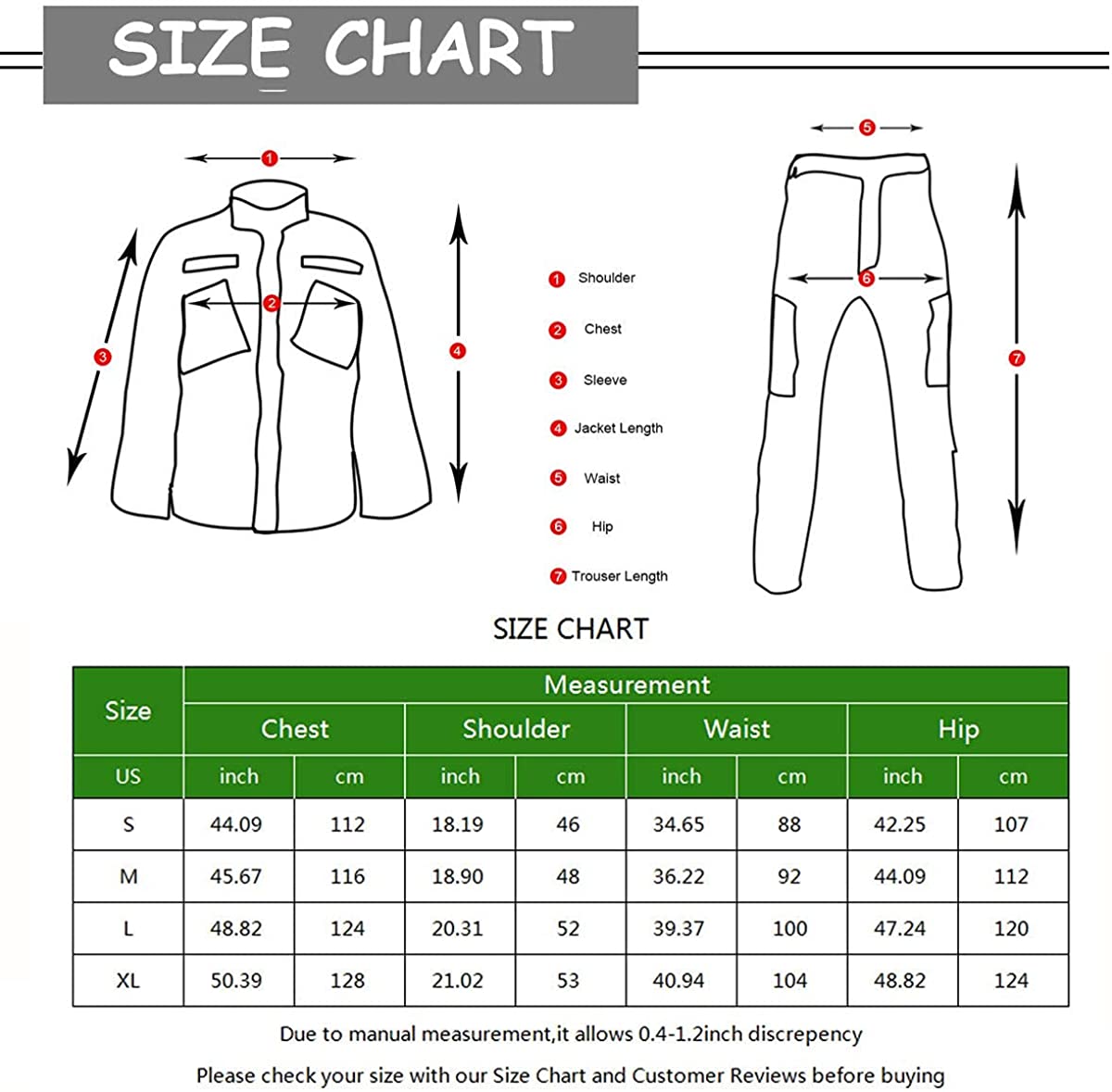 LANBAOSI TACTICAL BDU Uniform Combat Suit Military Shirt Jacket