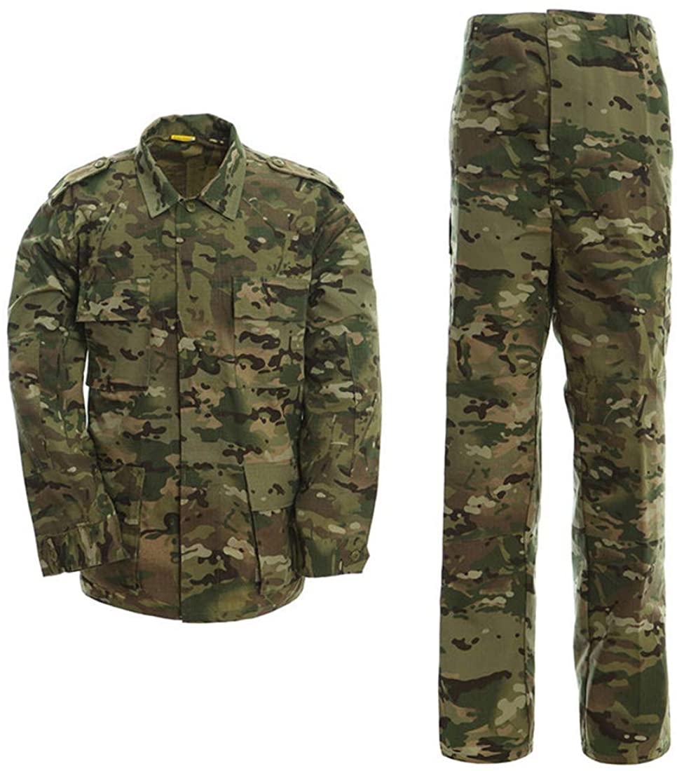 LANBAOSI Men Army Uniforms Military BDU Uniforms Set Tactical Clothing LANBAOSI