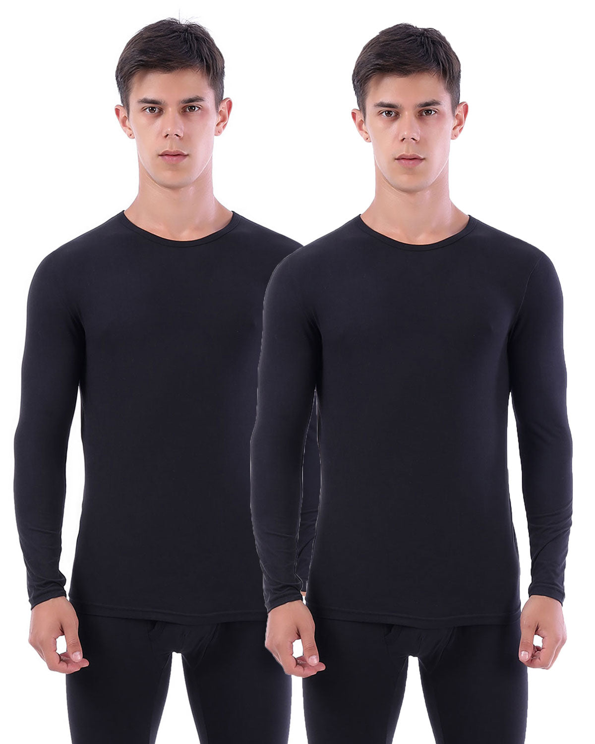 LANBAOSI Men's Fleece Thermal Underwear Compression Base Layer Shirt LANBAOSI