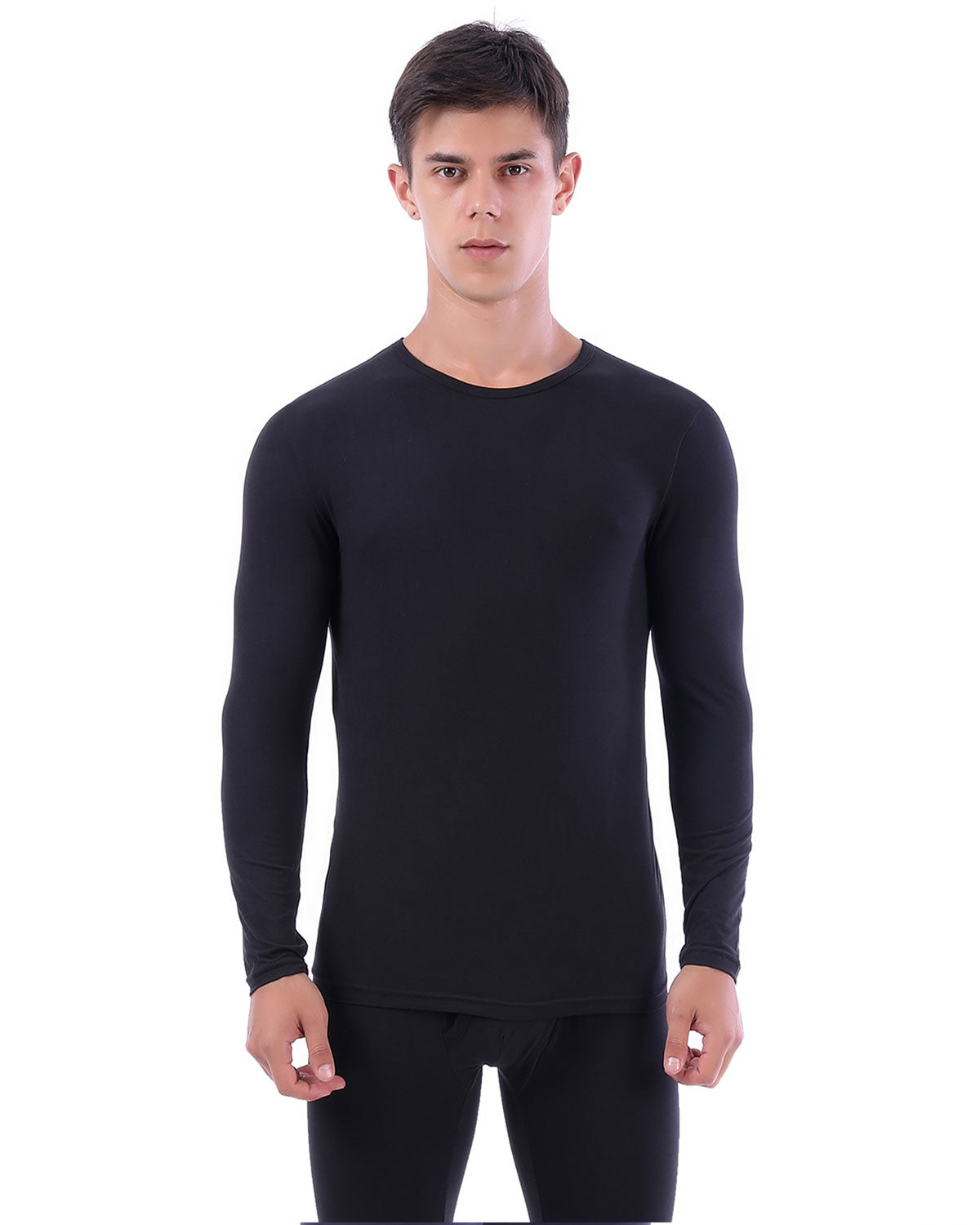 LANBAOSI Men's Fleece Thermal Underwear Compression Base Layer Shirt LANBAOSI