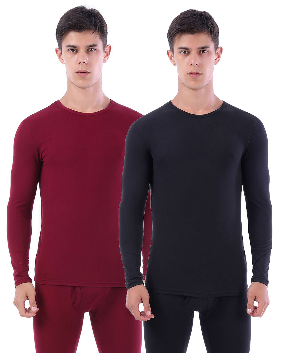 LANBAOSI Men's Fleece Thermal Underwear Compression Base Layer Shirt LANBAOSI