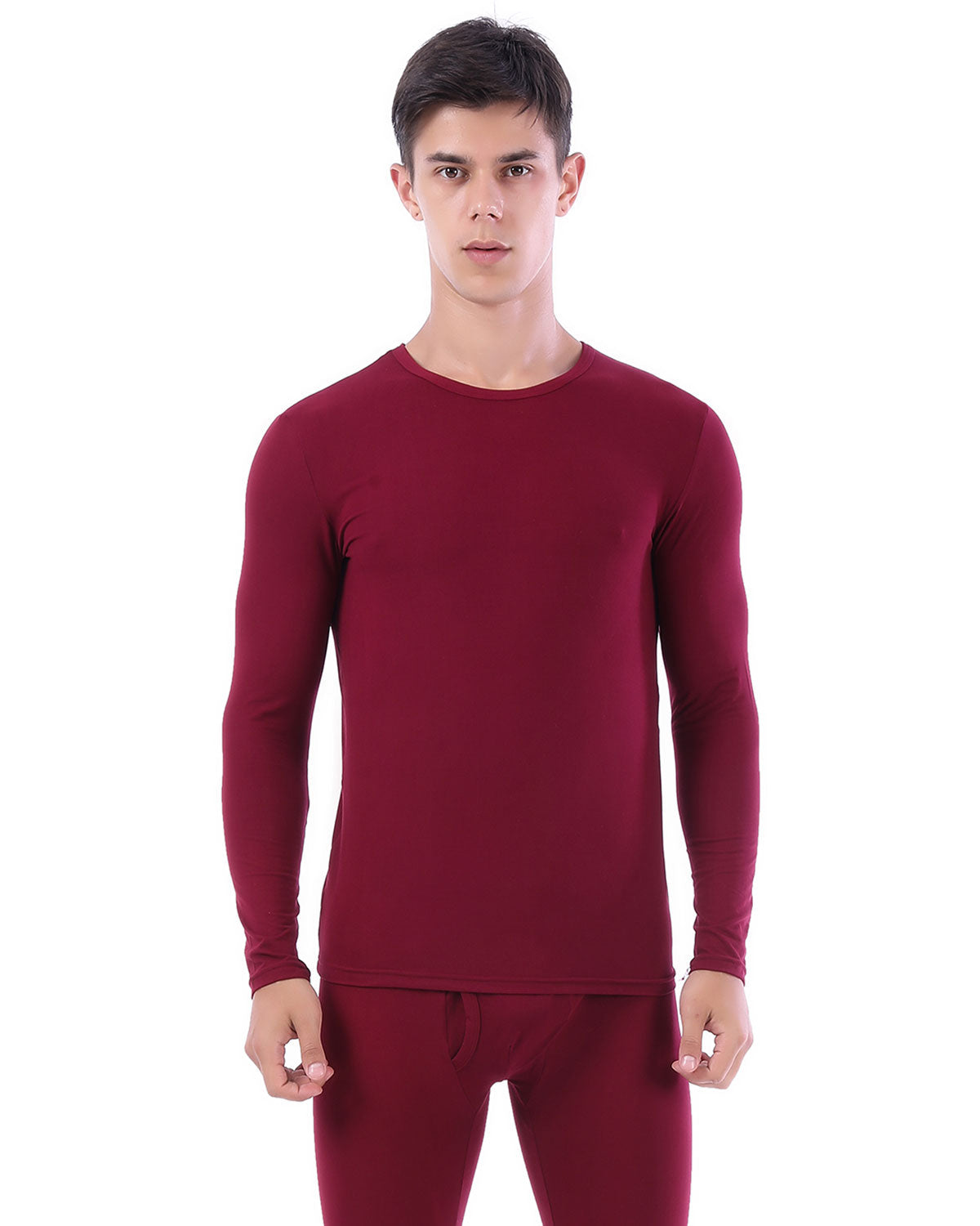 LANBAOSI Men's Fleece Thermal Underwear Compression Base Layer Shirt LANBAOSI