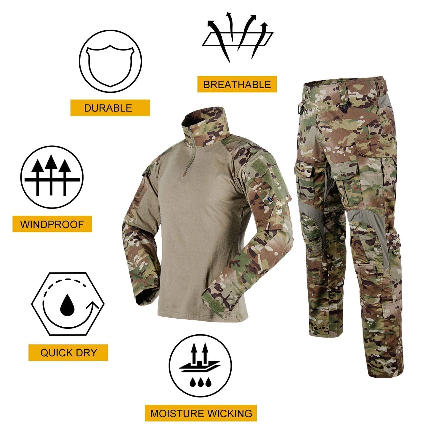 LANBAOSI Men's G3 Combat Shirts and Pants Army Tactical Uniforms LANBAOSI