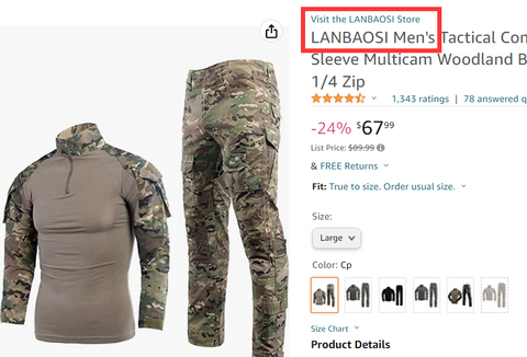 LANBAOSI Men's Tactical BDU Uniform Combat Suit Military Jacket