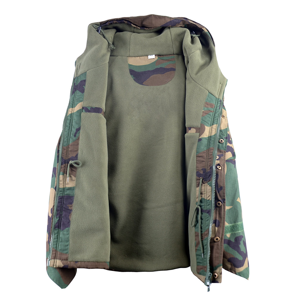 LANBAOSI Men's Military Tactical Jacket Outdoor Camo Hunting Hooded Coat LANBAOSI