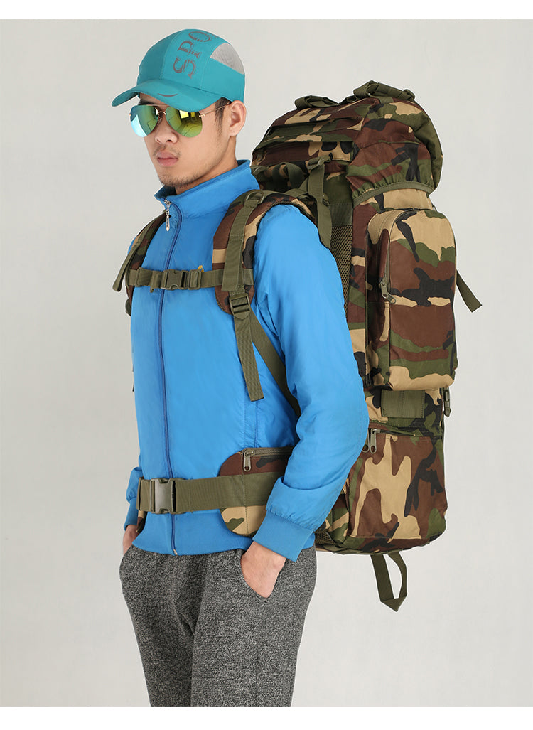 LANBAOSI Military Tactical Camouflage Backpack Large Camping Hiking Travel Pack LANBAOSI