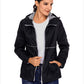 LANBAOSI Women Waterproof Ponchos Jackets Lightweight Windbreaker Quick Dry Waterproof Hooded Raincoat LANBAOSI
