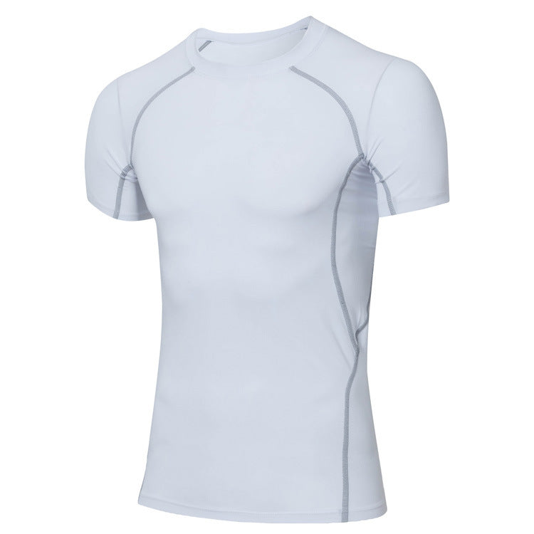 Men Running Athletic Shirt Quick-drying Lightweight Breathable Workout Compresssion Top LANBAOSI