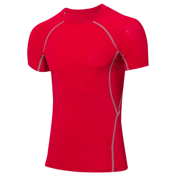 Men Running Athletic Shirt Quick-drying Lightweight Breathable Workout Compresssion Top LANBAOSI