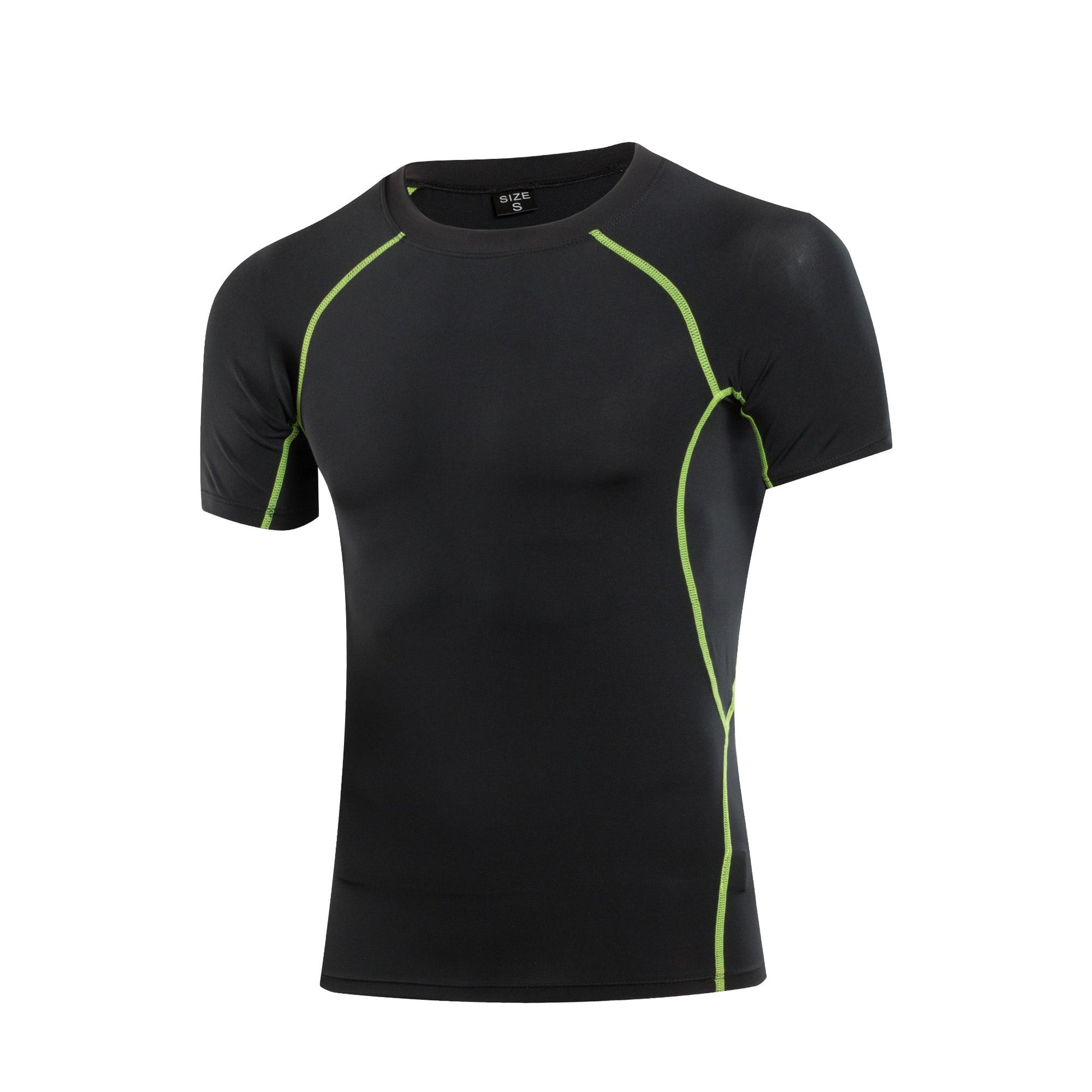 Men Running Athletic Shirt Quick-drying Lightweight Breathable Workout Compresssion Top LANBAOSI