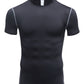 Men Short Sleeve Compression Shirt Cool Dry Workout Undershirts 3 Pack LANBAOSI
