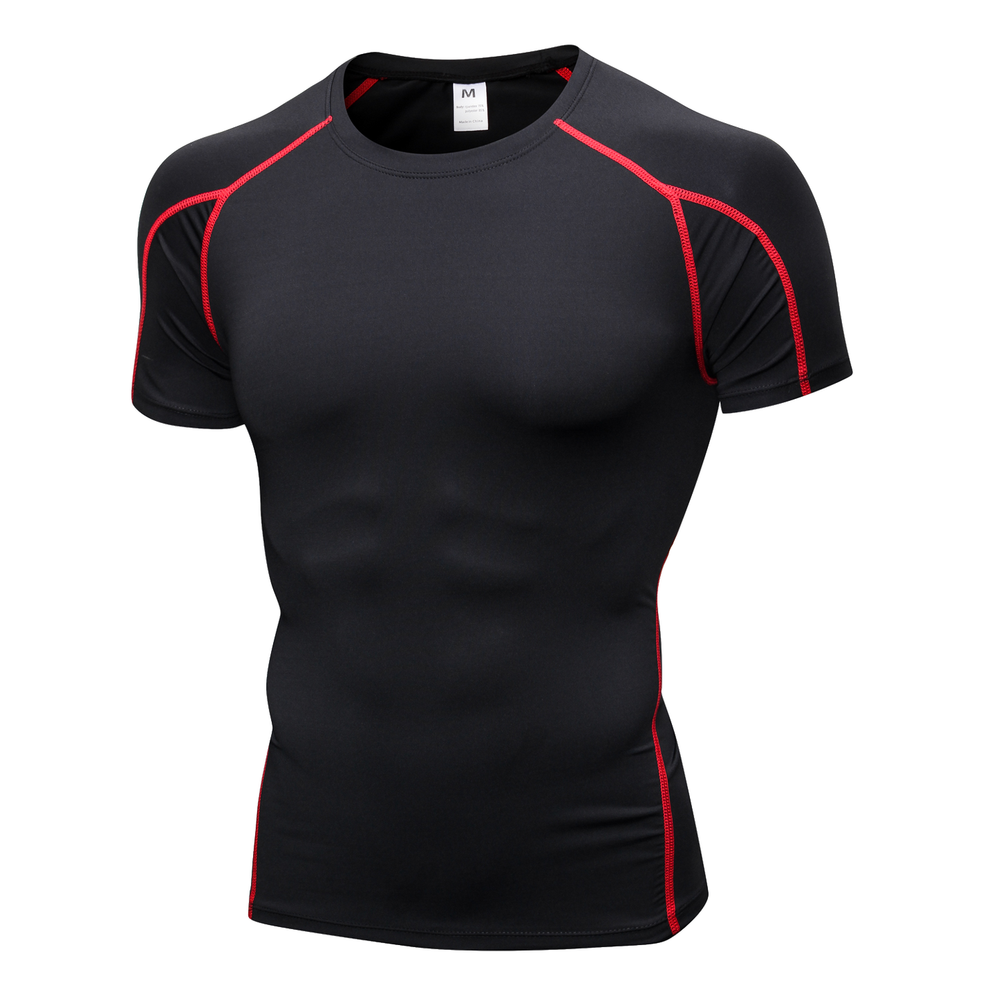 Men Short Sleeve Compression Workout Base layer T-shirt Breathable Lightweight Quick-Drying Active Tops Shirt LANBAOSI