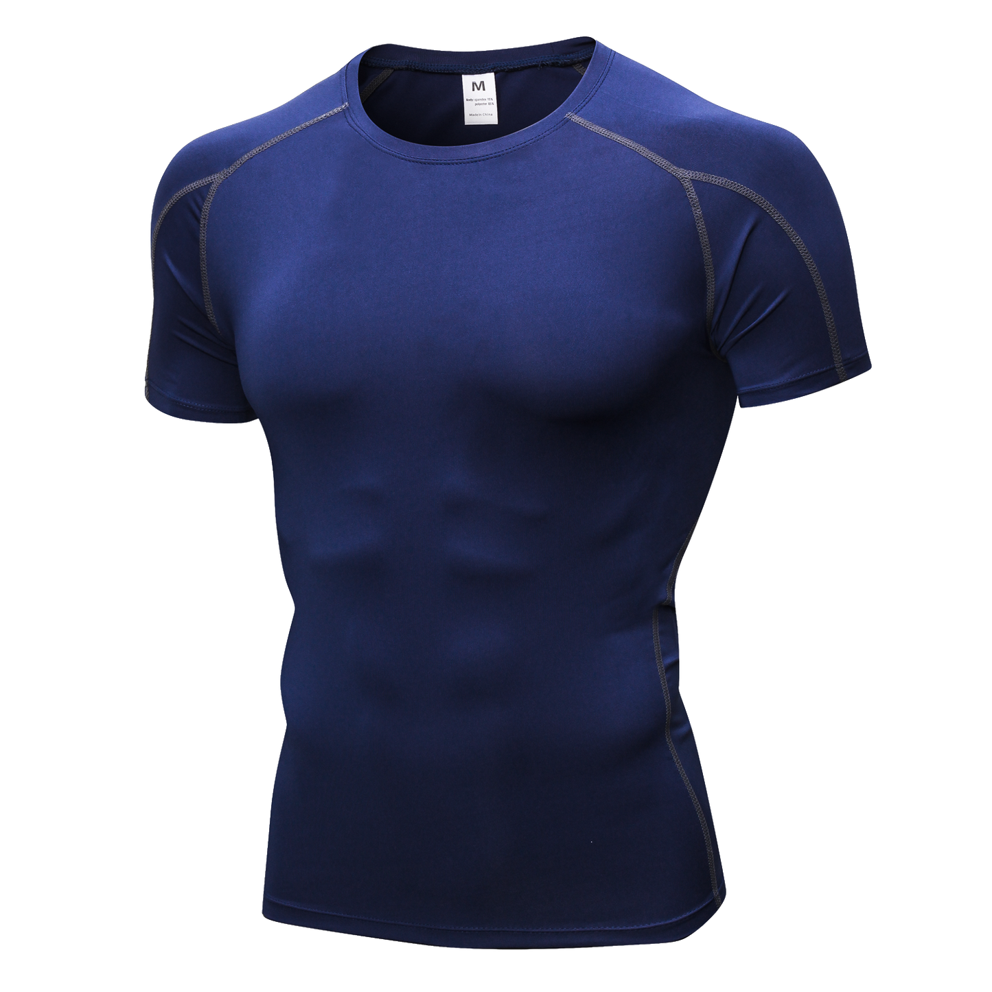 Men Short Sleeve Compression Workout Base layer T-shirt Breathable Lightweight Quick-Drying Active Tops Shirt LANBAOSI