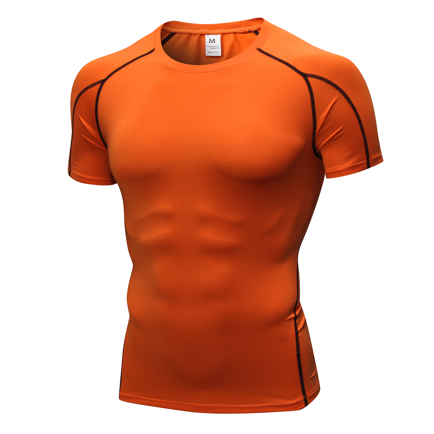 Men Short Sleeve Compression Workout Base layer T-shirt Breathable Lightweight Quick-Drying Active Tops Shirt LANBAOSI