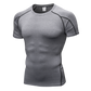 Men Short Sleeve Compression Workout Base layer T-shirt Breathable Lightweight Quick-Drying Active Tops Shirt LANBAOSI