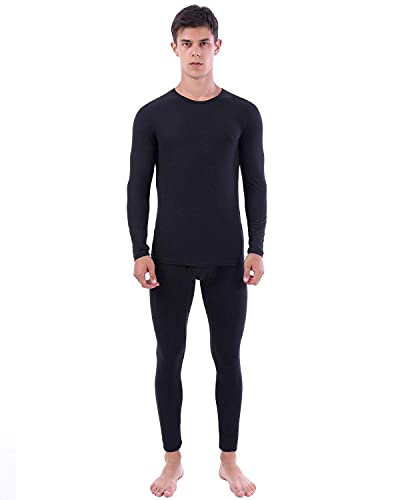 Men Traditional Long Johns Thermal Underwear Top Male Ultra Soft Fleece Tee Cold Weather LANBAOSI