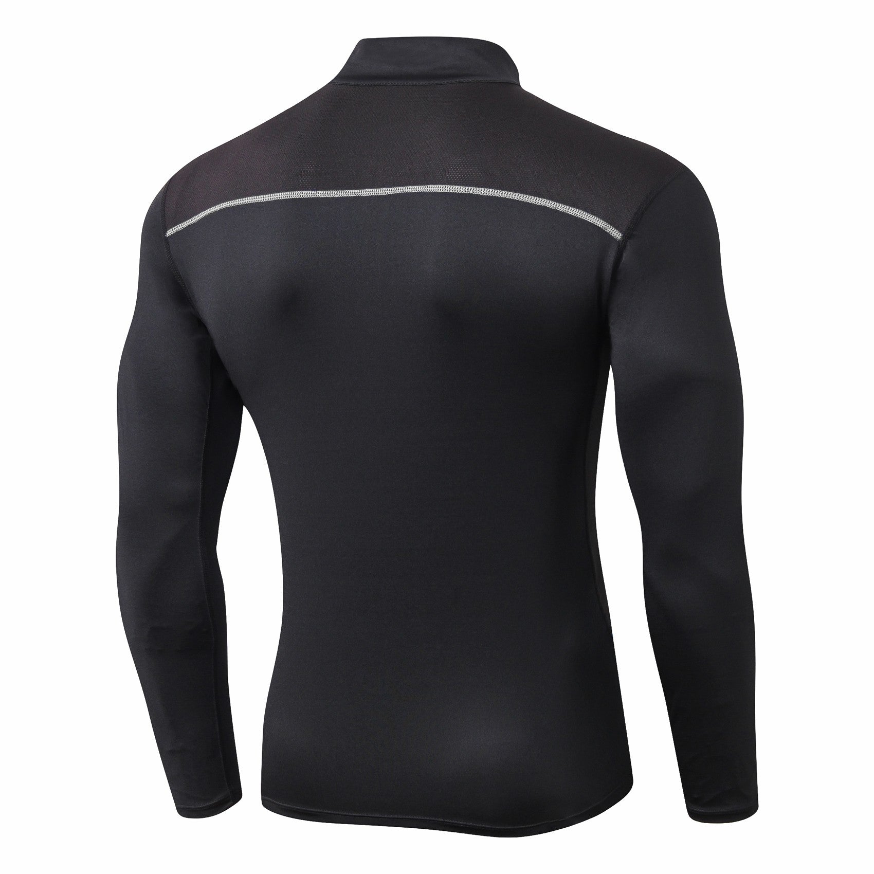 Men Workout Compression Shirts 1/4 Zip Pullover Long Sleeve