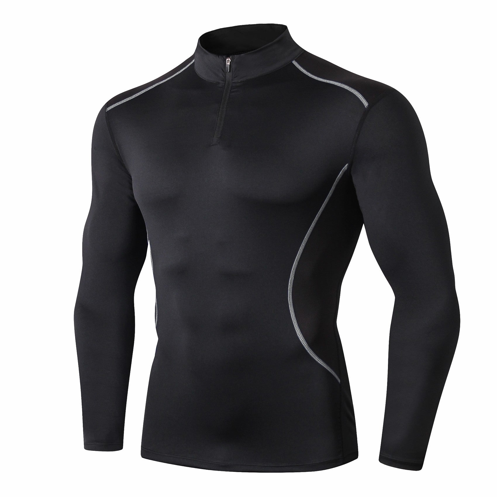 Buy Mens Compression Shirts Long Sleeve, Quick Dry Base Layer Thermal  Workout T-Shirts, Athletic Turtleneck Running Tops Black at