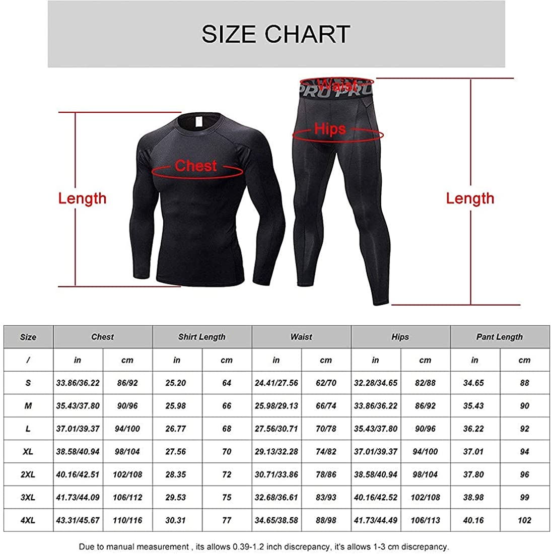 Men Workout Set Compression Shirt and Pants Male Sports Tight Base Layer Suit LANBAOSI