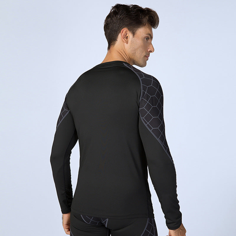 Men's Compression Shirts, Long Sleeve Athletic Base Layer Thermal Tops LANBAOSI