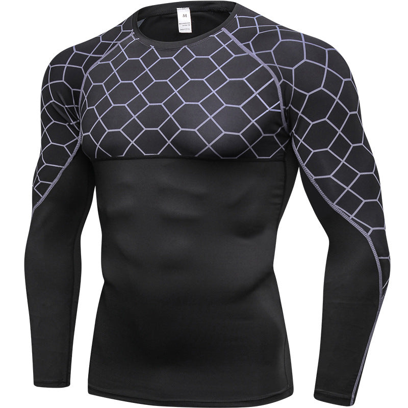 Men's Compression Shirts, Long Sleeve Athletic Base Layer Thermal Tops LANBAOSI