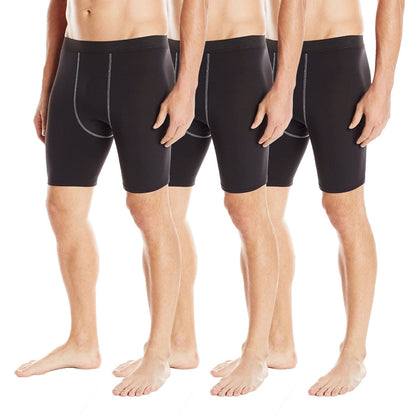 Men's Compression Shorts Cool Dry Active Sports Tights Baselayer Pants LANBAOSI