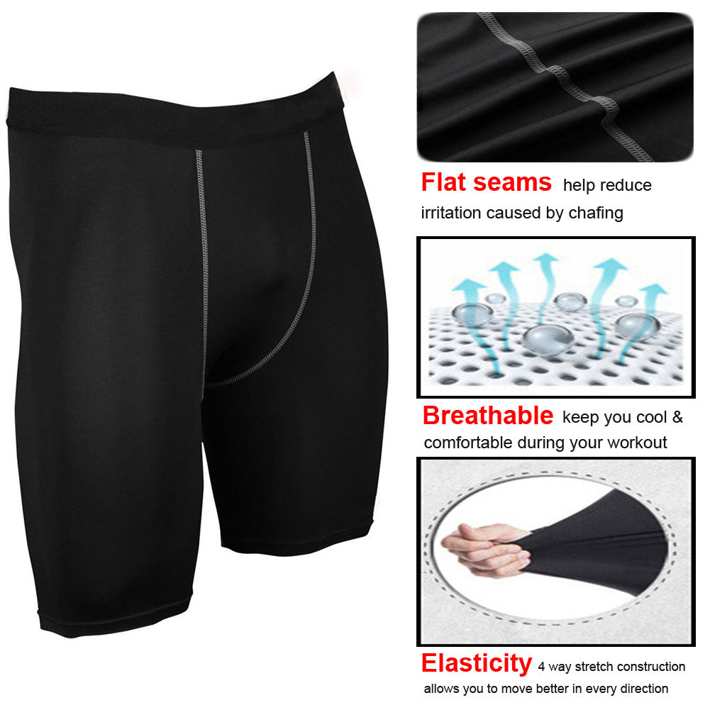 Men's Compression Shorts Pants Sports Baselayer Tights Active