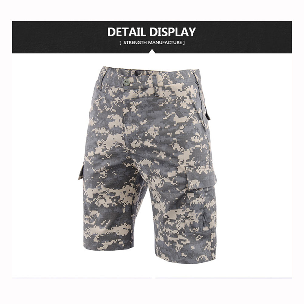 Men's Military Tactical Short Ripstop Cargo Multi-Pocket Urban Trouser LANBAOSI
