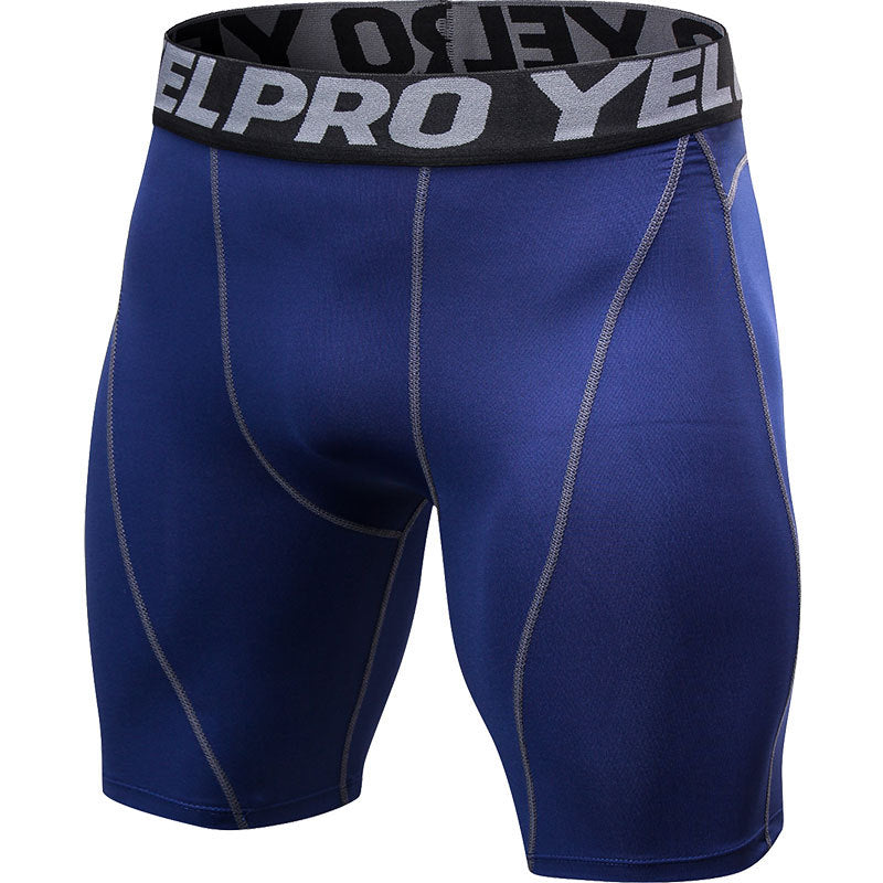 Men's Running Compression Shorts Baselayer Sports Capri Tights Pants LANBAOSI