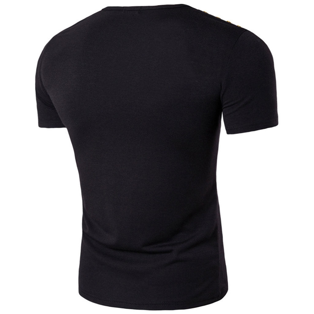 Men's Short Sleeve Crew Neck Tee Running Traning T-Shirt LANBAOSI